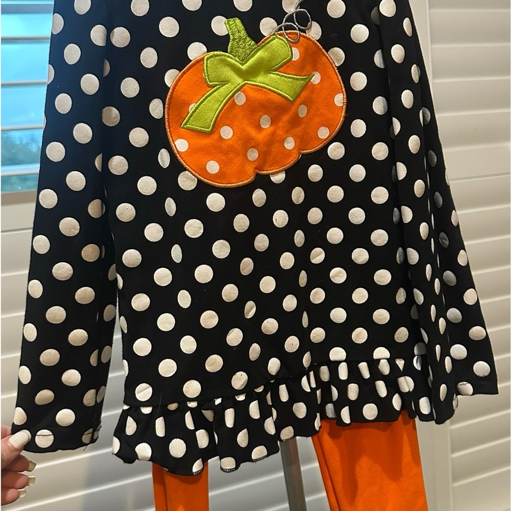 Polka Dot Pumpkin Kids Costume Set